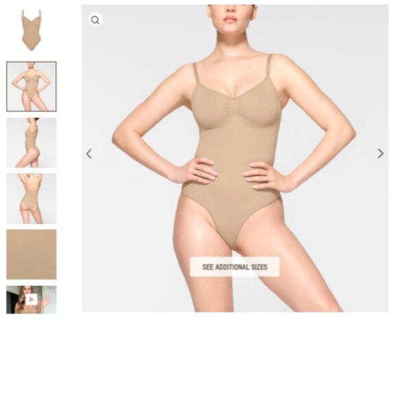 SKIMS Other - SKIMS Seamless Sculpt Brief Bodysuit Shapewear Clay Size S/M Small-Medium